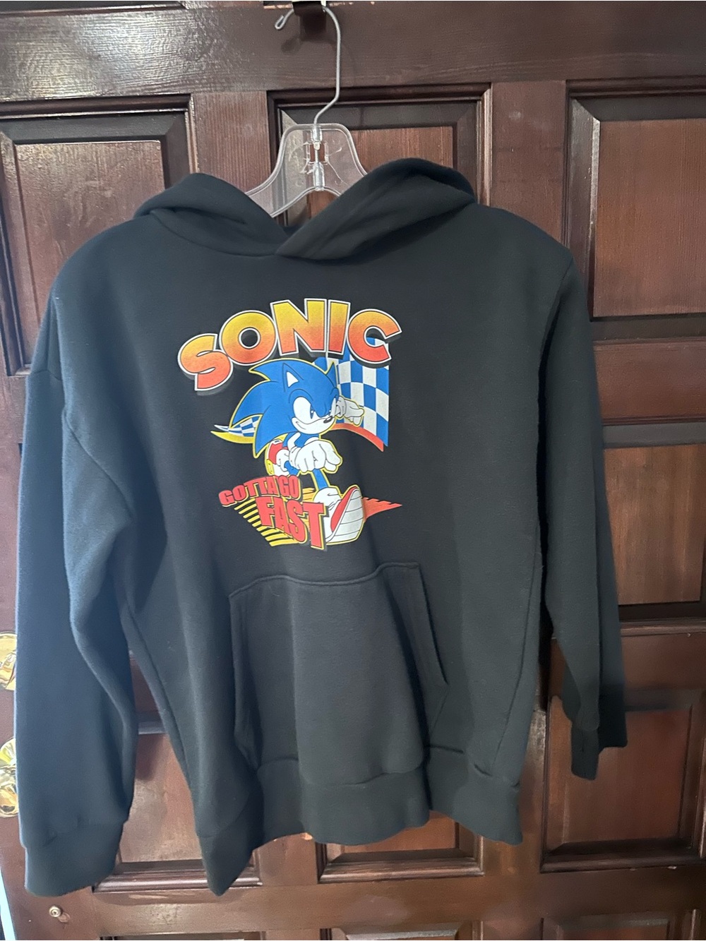 Old Navy Black Hoodie with Colorful Character Print